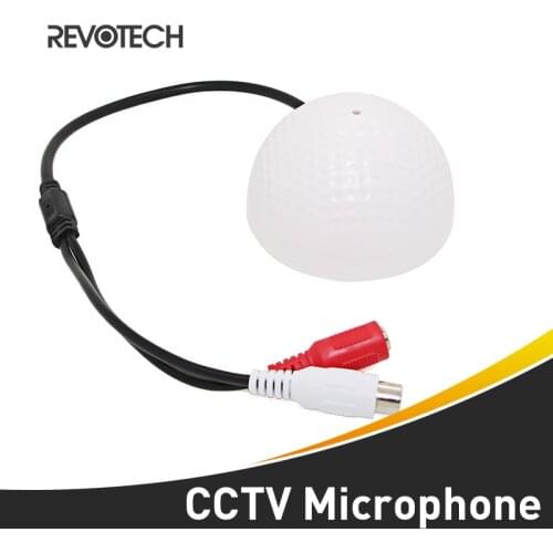Golf Type CCTV Audio Microphone Surveillance Wide Range Audio Sound Pickup Monitor for Security Camera