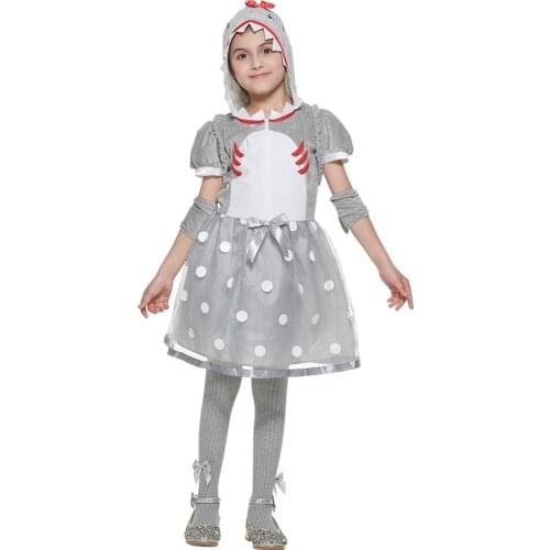 Snailify Girl Shark Costume Kids Costumes For Halloween Carnival Fancy Dress Shark Animal Costume Purim Party Outify Child