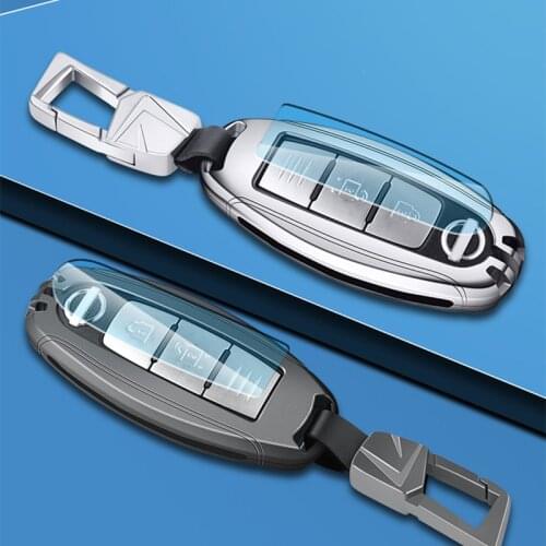 Zinc alloy leather Car key case for Infiniti M25 FX35 QX50 QX60 QX70 G25 Q50L key case cover key chain key chain