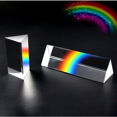 Multiple Sizes Triangular Prism Optical Prisms Glass Physics Teaching Refracted Light Spectrum Rainbow Students Supplies