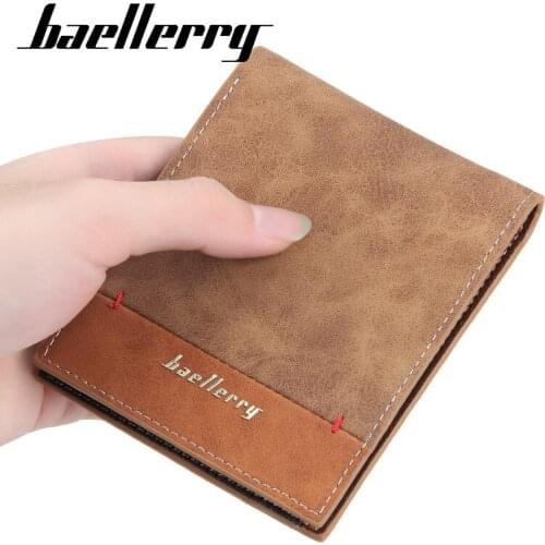 Baellery Men Wallet Short Credit Card Holder pu Leather Organizer Slim Multi Card Case Business Casual Purse