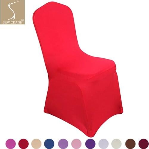 Set of 6 Premium Quality Super Stretch Spandex Banquet Chair Cover, Off White Lavender Red Blue Coffee Violet Beige Pine Purple