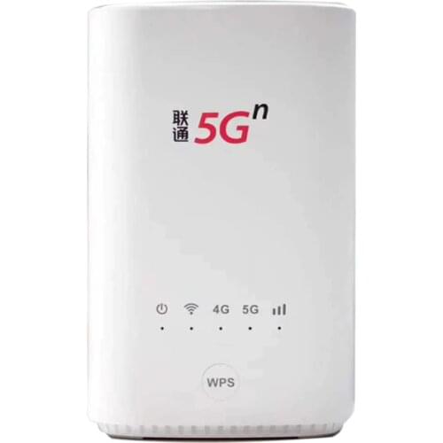 Original China Unicom 5G CPE VN007 2.3Gbps Wireless CPE 5G NSA/SA NR n1/n3/n8/n20/n21/n77/n78/n79 4G LTE Band1/3/8 With SIM Card