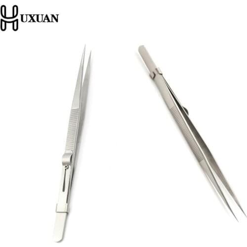 6.5" Precision Adjustable Slide Lock Anti Static Tweezers For Jewelry Electronic Component Holding Repair Tools
