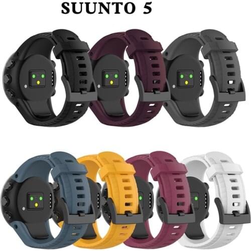 Bracelet outdoors Sports Silicone watch strap For Suunto 5 watchBand Smart watch Replacement Silicon Strap Wristband Accessories