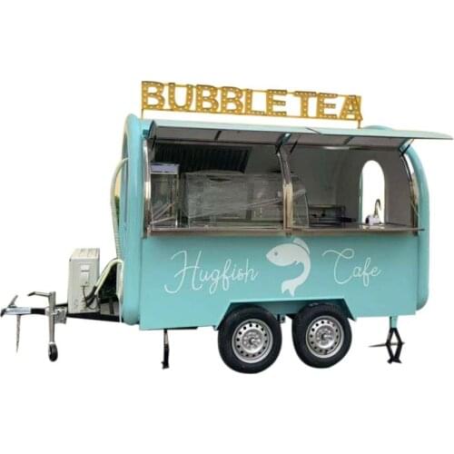2.8m long Concession Food Trailers bubble tea Carts Foodtruck Donut Trailer kiosk for Sale