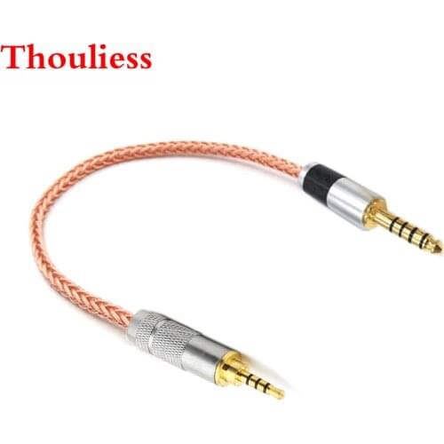 Thoulies HIFI Single Crystal Copper 2.5mm TRRS Balanced Male to 4.4mm Balanced Male Audio Adapter Cable 4.4mm to 2.5mm Balanced