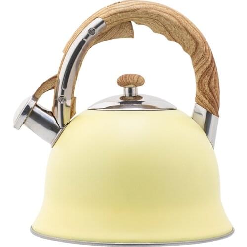 Vintage Water Kettles Boiling Whistling Hot Stove Water Kettles Yellow Cookware Samovar Bouilloir Kitchen Accessories EH50WK