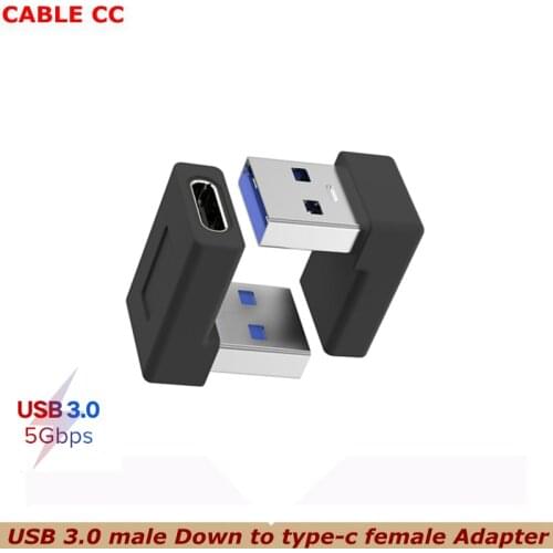High speed mini OTG USB 3.0 male to C type female cable adapter 5GPbs data transmission Down connector for mobile phone U disk