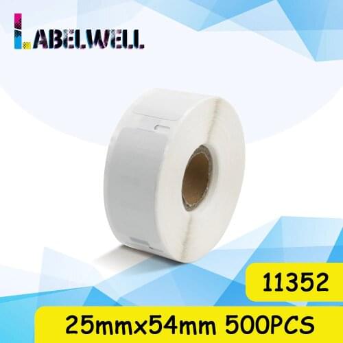 Labelwell 1Roll Thermal Paper Compatible Dymo Labels 11352 25mm*54mm 500pcs label for DYMO LabelWriter 450 450 Turbo 450 DUO 4XL