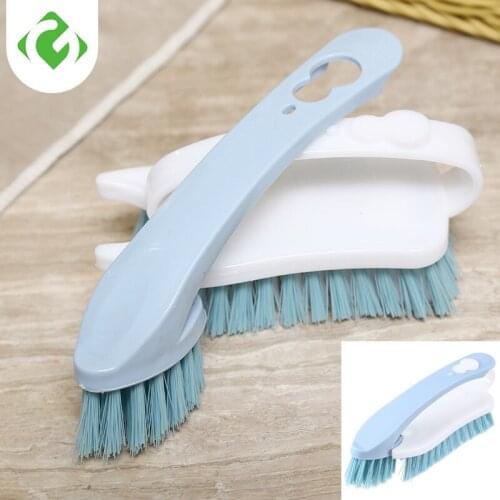 1PC 2 In One Detachable Candy Color Cleaning Brush Laundry Brush Multi-functional Shoes Brush Bathroom Kitchen Cleaning Brushes