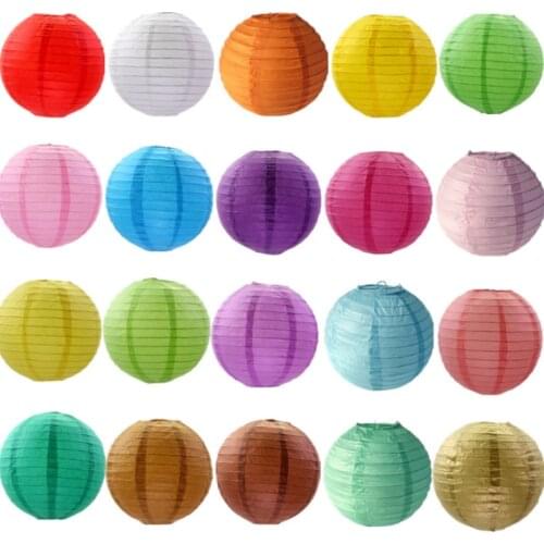 1pc 4''6''8''10''12''14''16''inch Chinese Paper Lantern Hanging Wedding Party Lanterns Decorative Paper Balls Lamps Lampion