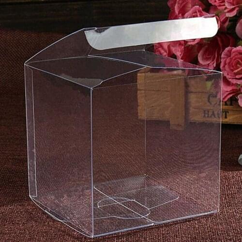 100pcs/lot 15*15*15cm Clear Plastic PVC Box Packing Boxes for Gifts/Chocolate/Candy/Cosmetic/Cake Square Transparent Box ZA5519