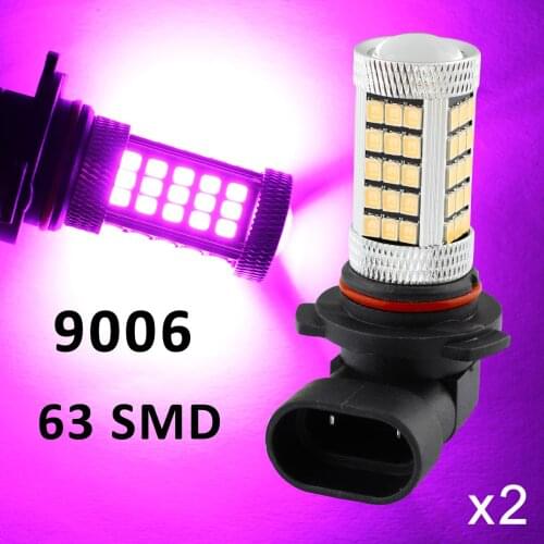 2X Auto LED Foglight Lamp Part 9006 9006HP 9006XS 9012 HB4 Bulbs Lens Fog Driving Light Projector Headlight Lamp Trim