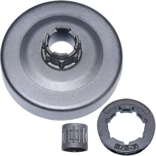 3/8" 7T Clutch Drum Sprocket Rim w Needle Bearing Kit For Husqvarna 281 288 394 Chainsaw Replaces 503 62 59-03