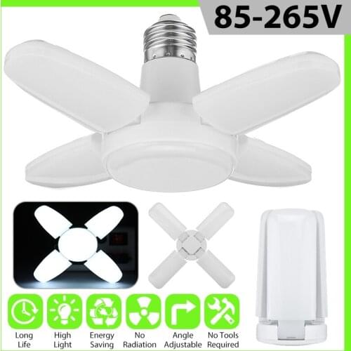 38W Super Bright Industrial Lighting E27 Led Fan Garage Light 6500K 85-265V 2835 Led High Bay Industrial Lamp for Workshop Home