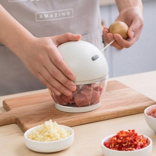 "500ML Powerful Meat Grinder Hand-power Food Chopper Mincer Mixer Blender Kitchen Gadget Manual Meat Vegetable Mincer Grinder"