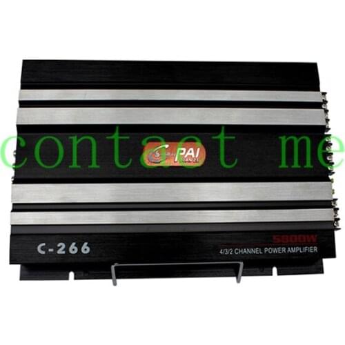 5800W 4 Channel Car Amplifier， Stereo Audio Super Bass Subwoofer Power Amp， 12V DC Car Amplifier Speaker Auto Accessories