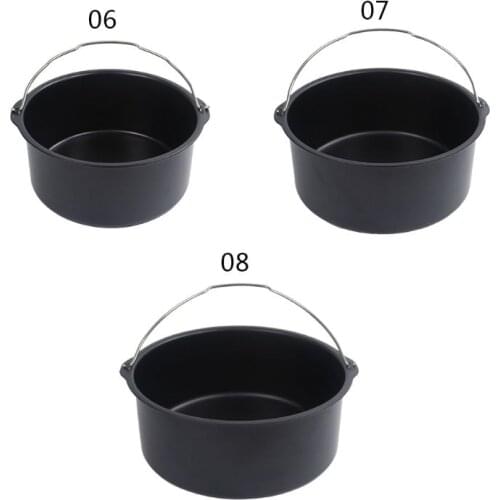 6/7/8'' Non Stick Cake Mold Baking Tray Pan Round Roasting Basket Bakeware Mould Air Fryer Accessories Kitchen Supplies