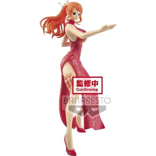 April BANDAI Banpresto ONE PIECE Nami cheongsam Anime Figure Model