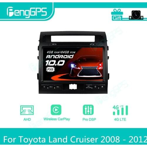 For TOYOTA Land Cruiser 200 LC200 2008 - 2015 Android Car Radio Stereo Multimedia DVD Player 2 Din Autoradio GPS Navi PX6 Unit