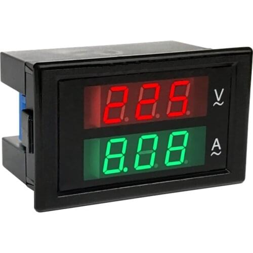DL85 80-300V 200-450V 0-99.9 200A AC Digital Voltage Ammeter Current Tester Meter Voltmeter Dual Display Red Blue green LED