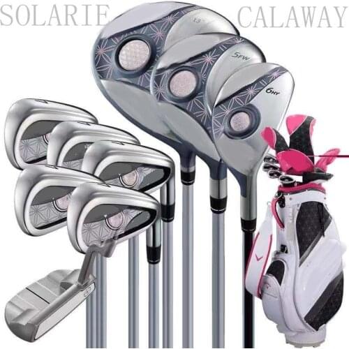 New Womens Calaway Golf Clubs Solarie Complete Sets Ladys Golf Set Drive Fairway Wood Irons Putter Graphite Shaft and Bag