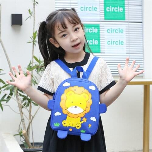 Zoo Series Children Backpacks for Girl Boys Cute Cartoon 3D Lion Tiger Giraffe School Bags Waterproof Kindergarten Bags mochilas