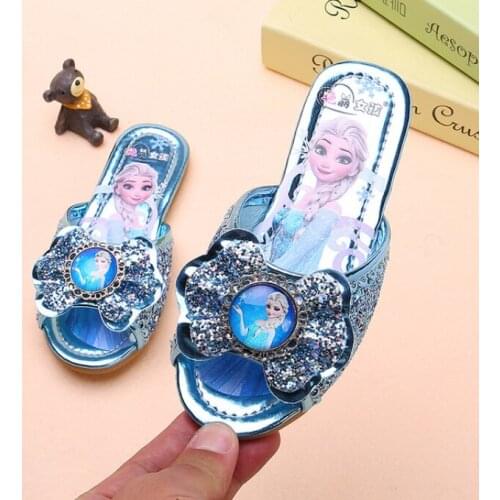 Disney kids shoes Elsa slippers girls summer slippers Frozen girl soft bottom outdoor slipper cartoon sandals