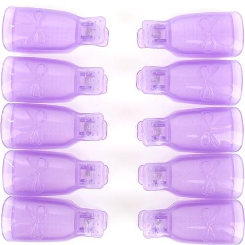 Nail Art Tip Polish Soak Off Clip Cap Nail Gel Remover Wrap Nail Art Tools Nail Polish Remover 10 pcs Plastic Hand