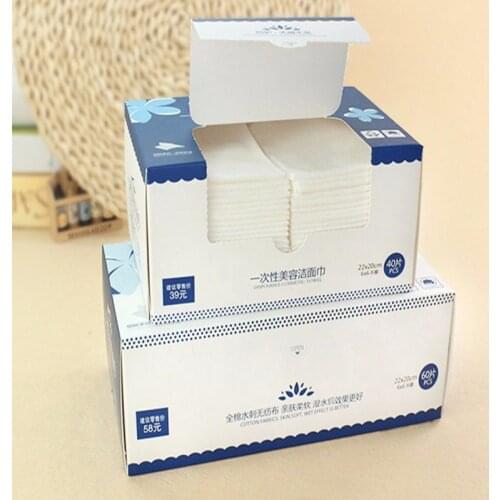 40pcs Cotton Disposable Towel Soft Face Towel Travel Beauty Skin Cleaning Wipes Cotton Pads Facial Washcloth Make Up Wipe Towels