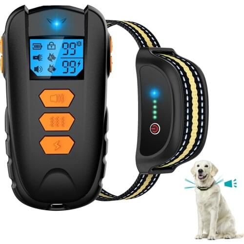 Dog Training Collar Waterproof Wireless Remote Control Pet Training Supply Dog Bark Stopper Long Battery Life Pet Practice Tool