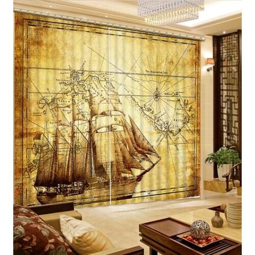 Photo any size modern living room curtains fashion decor home decoration for bedroom living room map curtain