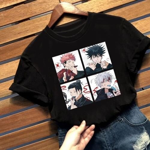 Yuji Itadori Fushiguro Megumi Yuji Itadori Print Cool T Shirt Women Men Japanese Anime Jujutsu Kaisen Tshirt Hip Hop Top Tees