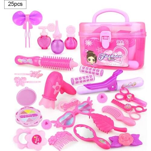 Girls Pretend Playing Cosmetics Bag Toy 3-7 Years Pretend Toy Set Children Portable Dressing Makeup Toy