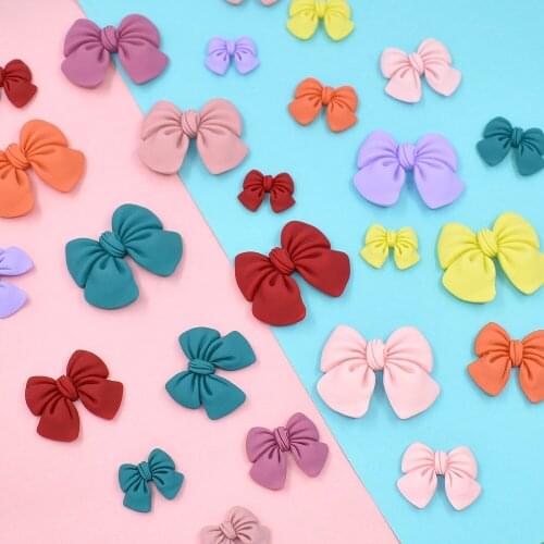 Candy Color Bow Tie Resin Accessories Simulation Bow Tie Resin Multicolor Bow Tie Flat Back DIY Hair Accessories Accessories