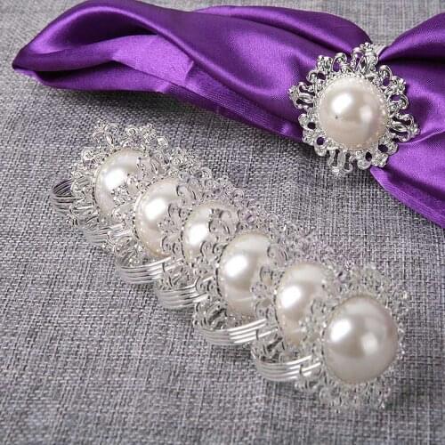 Napkin Rings Hollow Out Flower Dinner Parties Birthdays Weddings Decoration Tool Hotel Table Decoration napkin holder