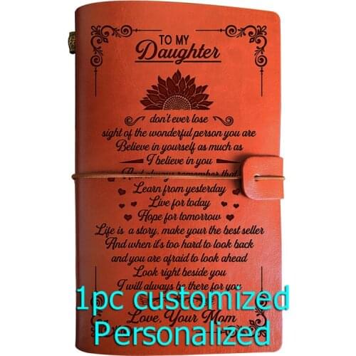 Engraved Leather journal personalized gifts to my husband BJ274 Customized Notebook A5 Dropshipping Supplier US Store Diary