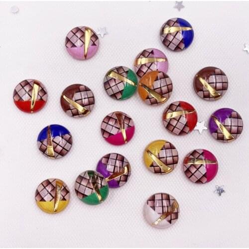 Shiny Resin Colorful 10mm/12mm Round Flatback Rhinestone Appliques DIY Wedding Crystal Scrapbook Craft SG95