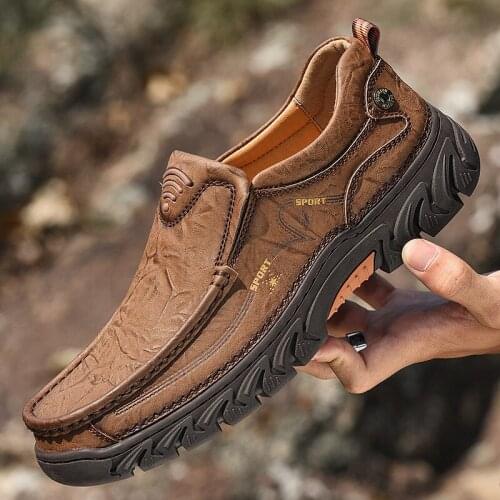 Genuine Leather Shoes Men Loafers Soft Cow Leather Men Casual Shoes 2020 New Male Footwear Black Brown Slip-on