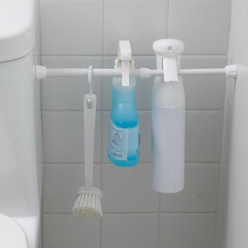 Multifunction Extendable Bathroom Hanging Shower Curtain Rods Adjustable Telescopic Pole Rod Hanger For Bedroom Kitchen Wardrobe