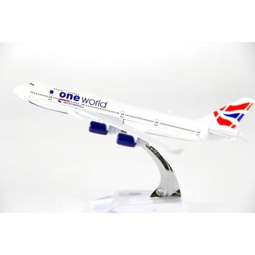 Plane model Boeing 747 British Airways aircraft B747 16cm Alloy simulation airplane model for kids toys Christmas gift