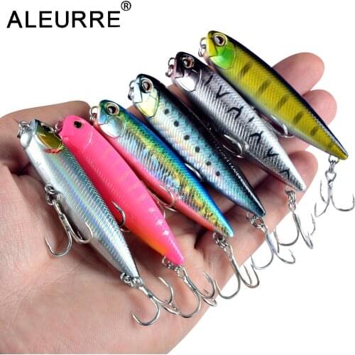 ALEURRE 1Pcs Topwater Pencil Bait Hard Plastic Walker Dog Isca Artificial 65MM 5.5G Wobbler Pesca Lipless Leurre Bass Pike