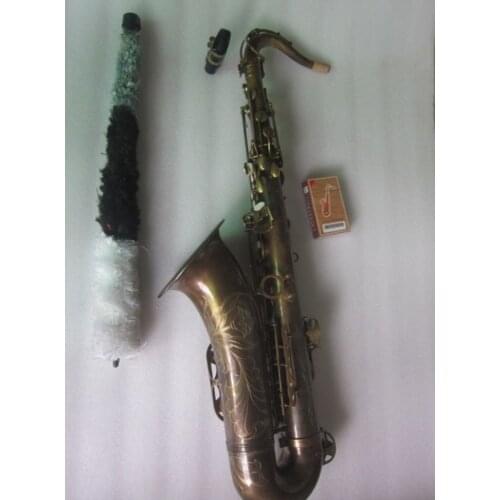 Professional Tenor Saxophone Musical Instrument Antique copper Brass Bb Flat Tone Sax With pares Case Mouthpiece free