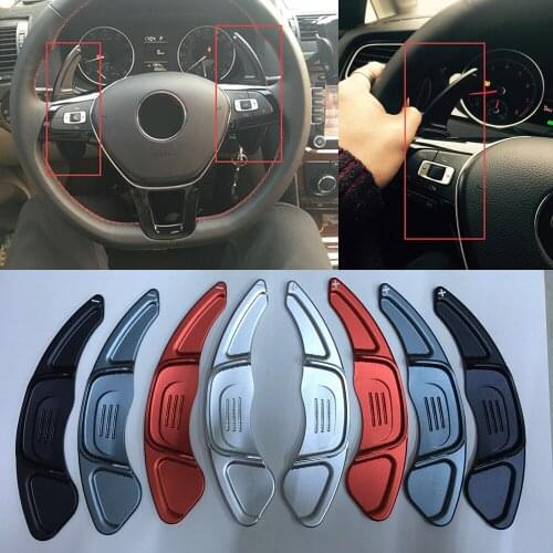 TTCR-II Aluminum Alloy Steering Wheel Shift Paddle Extension Shifters Replacement For Volkswagen GOLF 7 2015- GTI R MK7 Scirocco