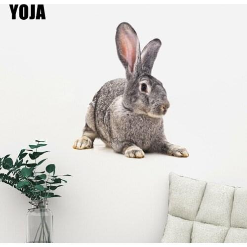 YOJA 38×45.9CM Grey Rabbit Modern Decor Home Living Room Wall Stickers Animal Decals 8WS0197