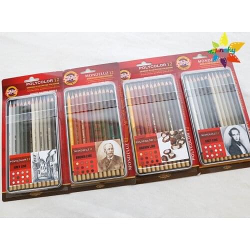 12 color original czech KOH-I-NOOR brown gray series color pencil brown water color pencil art Supplies hand painting pencil set