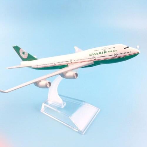 16CM AIRLINES EVAAIR BOEING 747 AIRCRAFT MODEL MODEL PLANE SIMULATION 16 ALLOY CHRISTMAS TOYS GIFT KIDS