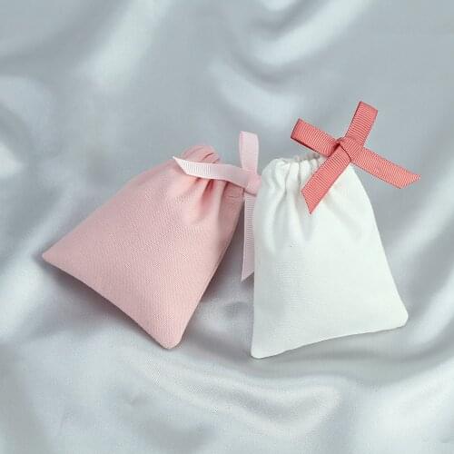 20PCS Cotton Jewelry Bag Packaging Pouch Cotton Drawstring Bags Candy Wedding Party Makeup Gift Bags Wrapping Supplly
