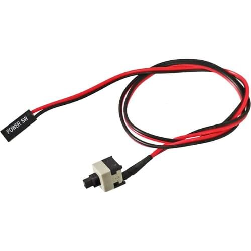 5/10/50Pcs 50cm Long Power Button Switch Cable for PC Switches Reset Computer Power ON/OFF Momentary